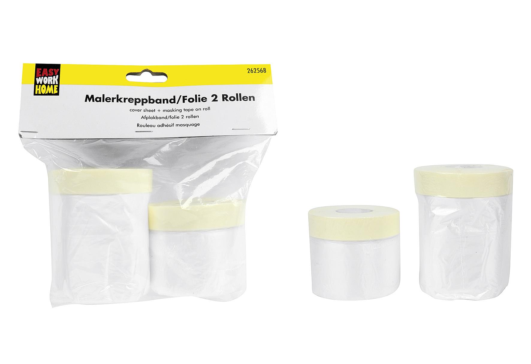 EASY WORK Malerkreppbandsatz mit Folie 2-teilig