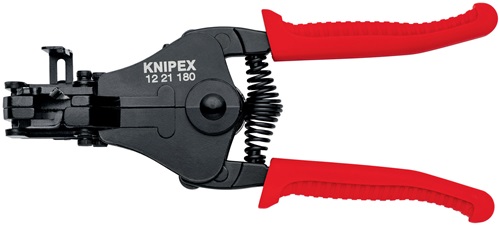 Abisolierzange L.180mm schwarz lack.Ku.-Überzug m.Öffnungsf.KNIPEX