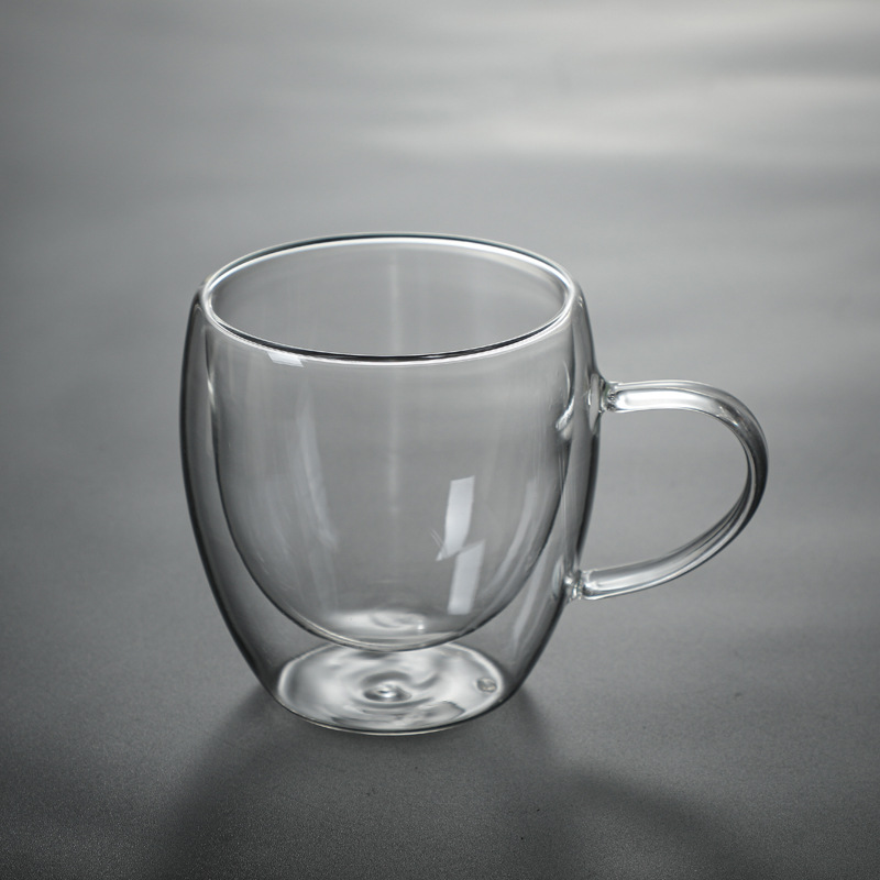 Bdt Doppelwandige Thermoglastasse Tasse, Borosilikatglas, 250 ml, spülmaschinengeeignet