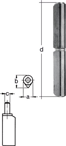 Profilrolle Bandlänge 180 mm Stift-Ø 14 mm GAH