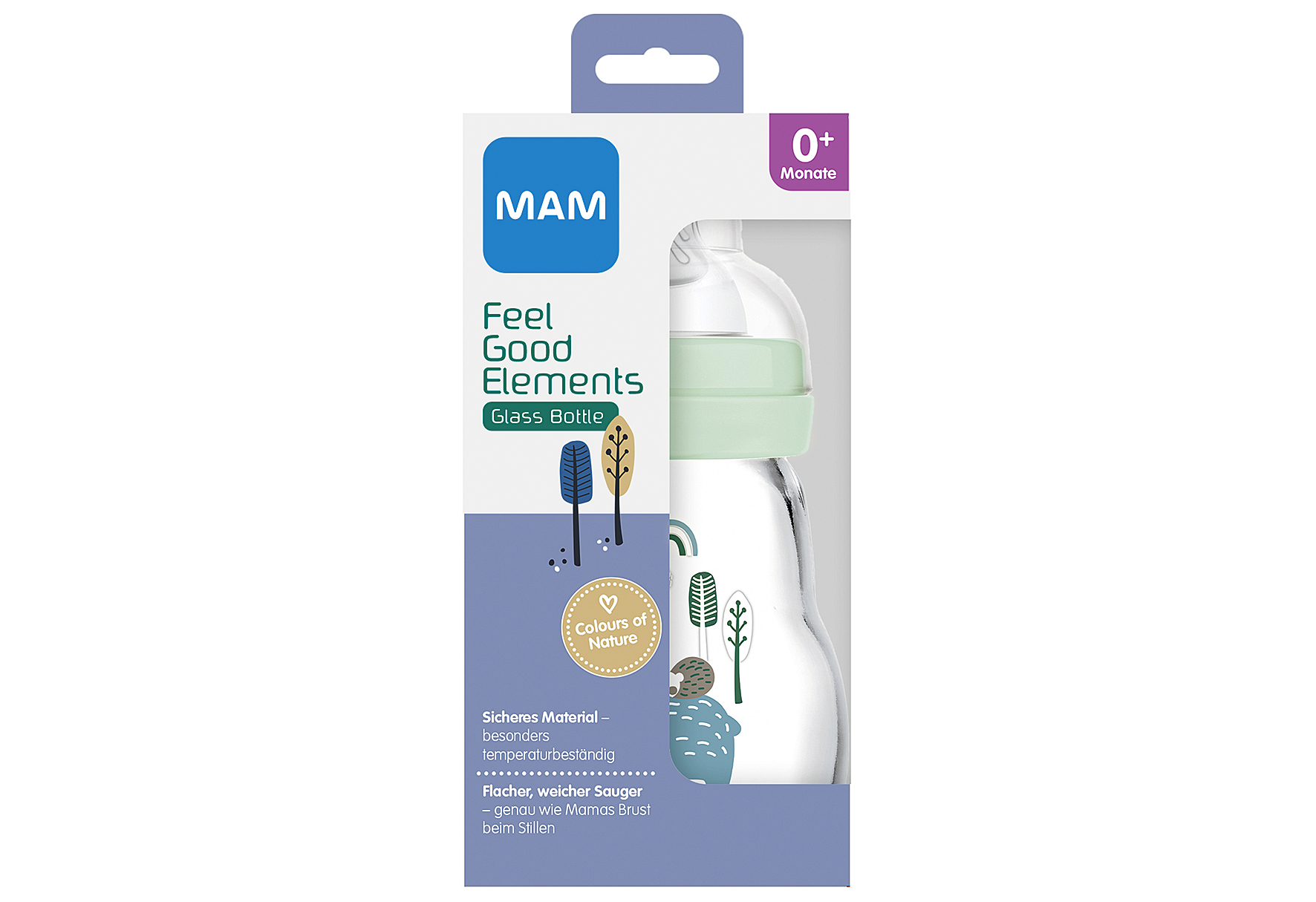 MAM Babyflasche Feel Good Elements 'Bär / Igel'