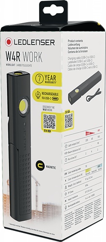 Akkuhandleuchte W4R Work 3,7 V 760 mAh Li-ion Ladezeit 120 min LEDLENSER