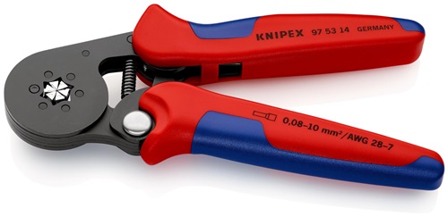 Aderendhülsenzange Gesamt-L.180mm 0,08-10,0 (AWG 28-7)mm² brün.Mehrkomp.-Hüllen