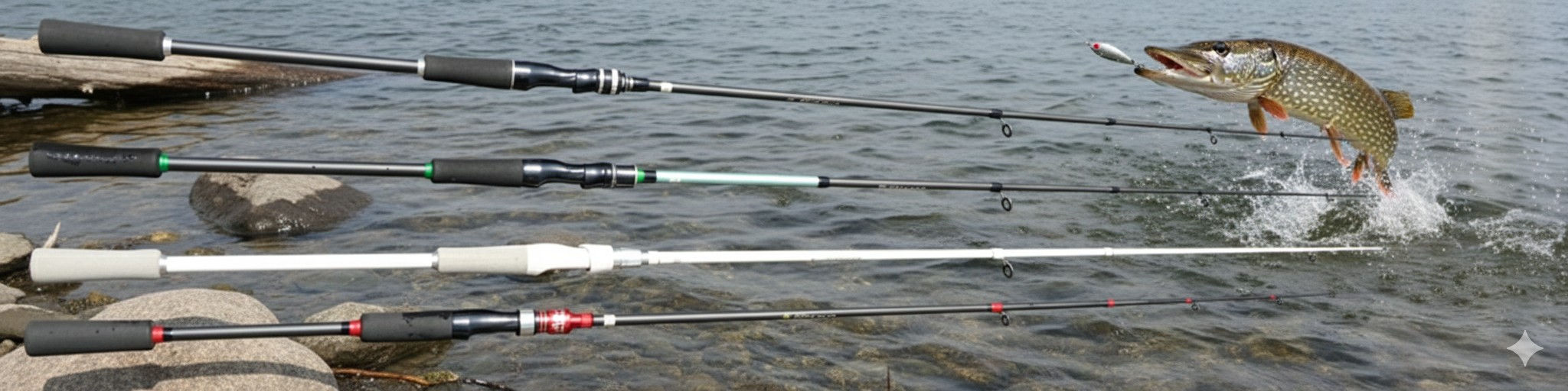 Bdt- FISHING GROUP 116g leichte Spinnrute WG:5-25g, Länge 2,10m, rot/ schwarz