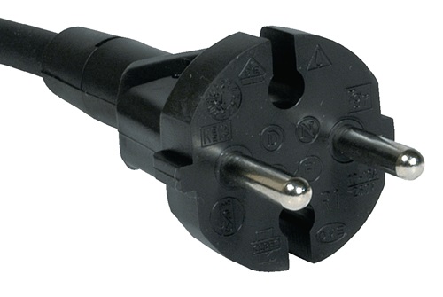 Anschlussleitung H05RN-F 2x1mm² 5m m.Konturenst. schwarz f.Innenber.JÄGER DIREKT