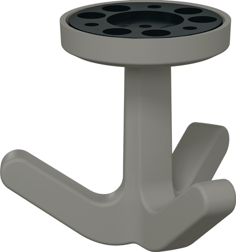 Dreifachhaken Serie 477 matt, elastisch 95 felsgrau Höhe 69 mm Ø 51 mm HEWI