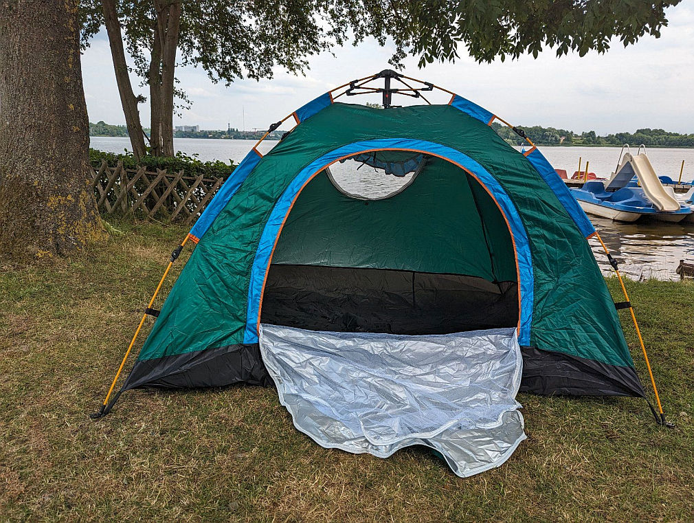 Bdt Pop Up Automatik Zelt, 1-2 Personen Waldgrün