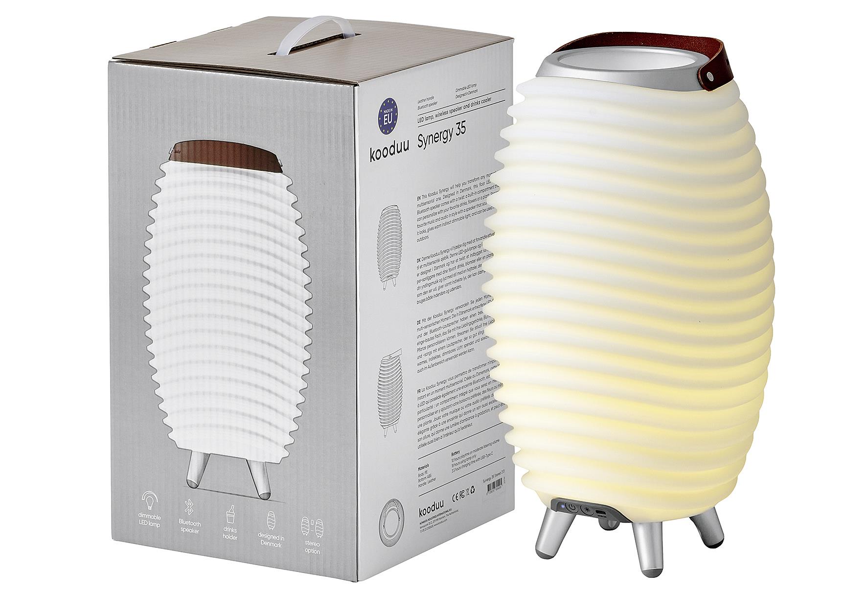 KOODUU Akku-LED-Lampe mit integriertem Bluetooth-Soundsystem und Getränkekühler 'Synergy S 35'