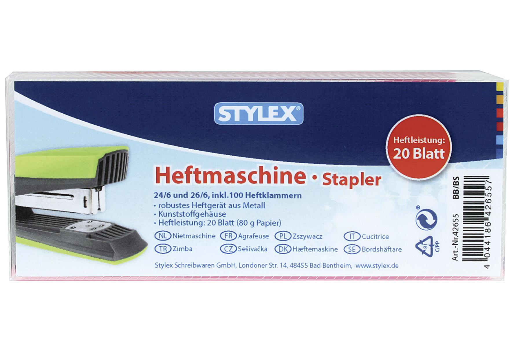 STYLEX Heftgerät sortiert