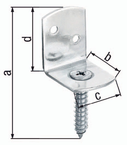 Flechtzaunhalter 83x32x30x38mm Edelstahl matt L-Form GAH - VPE: 50
