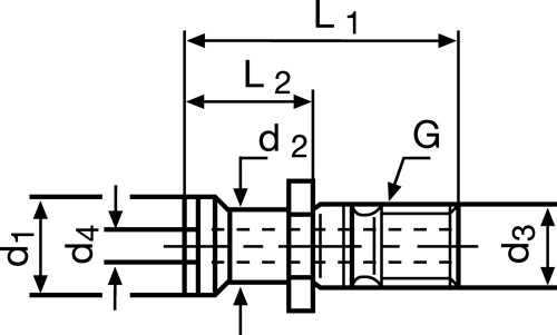 Anzugsbolzen ISO 7388/IIB SK40 m.Bohr.PROMAT