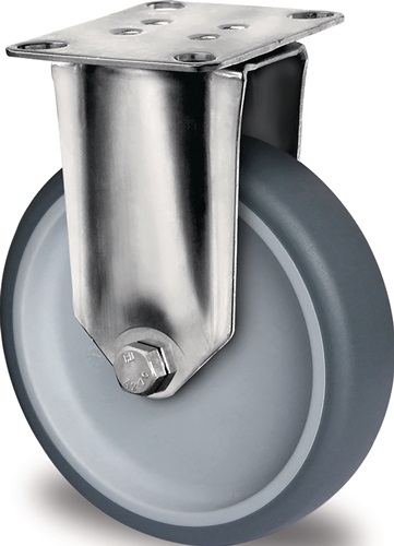 Bockrolle 125mm 160kg TPE Gleitlager VA 95x70mm PP PROMAT